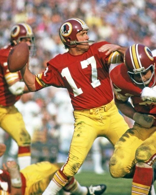 Washington Redskins Billy Kilmer Vs Dolphins Glossy Photo Super Bowl Vii 1