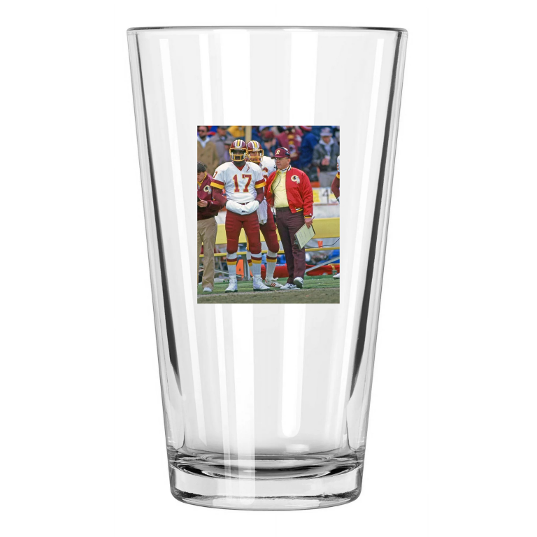 Washington Redskins Doug Williams And Joe Gibbs Photo Pint Beer Drinking Glass
