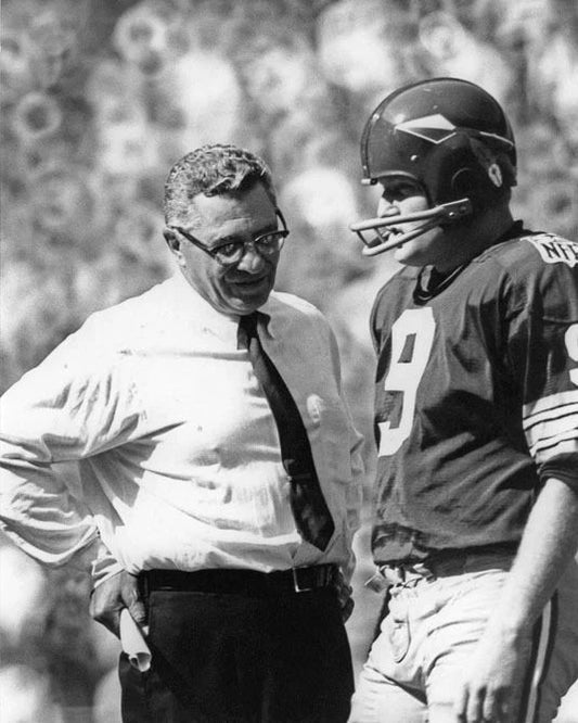 Washington Sonny Jurgensen And Vince Lombardi Glossy Photo Poster Print