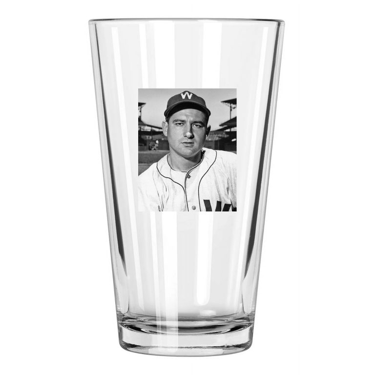 Washington Senators Early Wynn Photo Baseball Hof 72 Pint Beer Drinking Glass