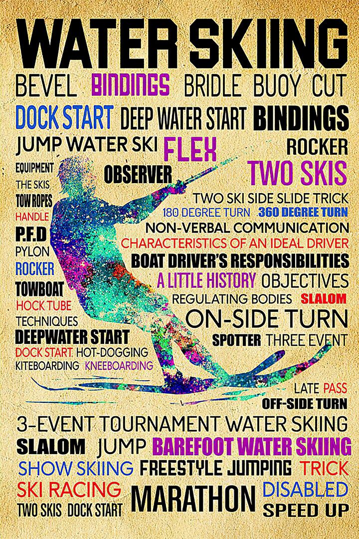 Water Skiing Word Water Sport Entertainment Atlethe Jigsaw Puzzle