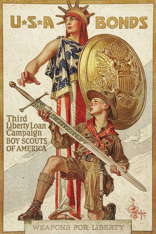 Weapons For Liberty Usa Bonds American Flag Jigsaw Puzzle