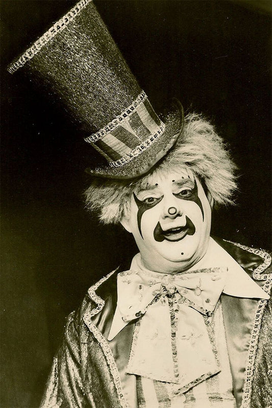 Weird Scary Clown Black And White Picture Jigsaw Puzzle