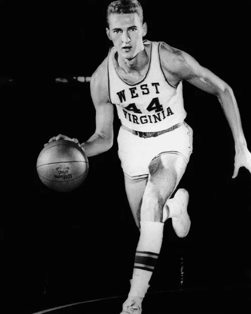 West Virginia Jerry West Glossy Keychain Print College Basketball Keychain