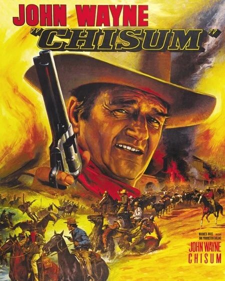 Western Film Chisumglossy Photo John Wayne Print Cowboy Movie Poster