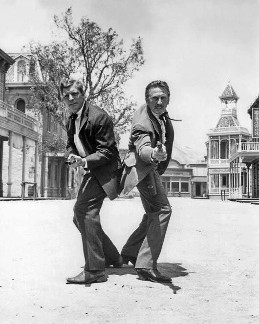 Western Gunfight At The Ok Corral Glossy Photo Kirk Douglas Burt Lancaster