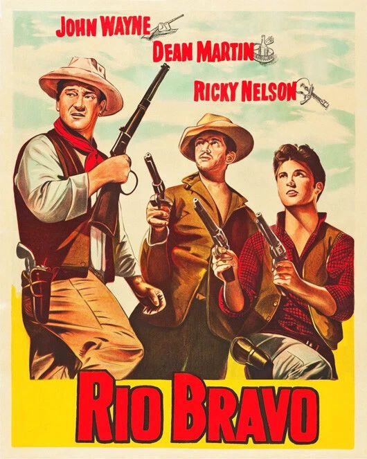 Western Rio Bravo Glossy Magnet John Wayne Dean Martin Ricky Nelson Print 1