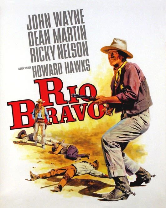 Western Rio Bravo Glossy Keychain John Wayne Dean Martin Ricky Nelson Print 2