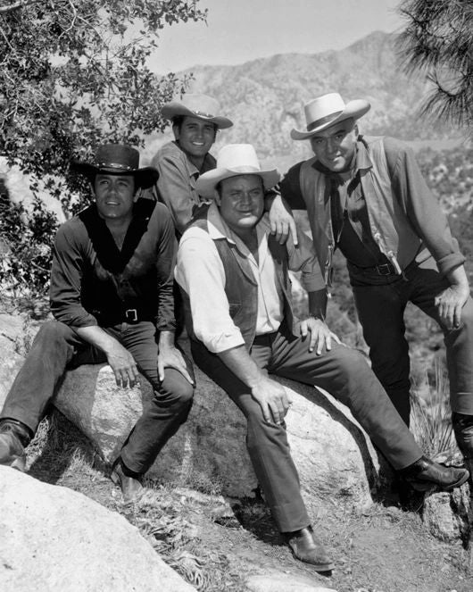 Western Tv Show Bonanza Glossy Photo Poster Michael Landon Lorne Greene 1