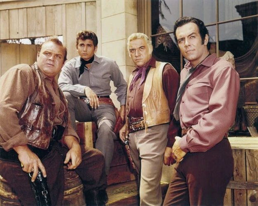 Western Tv Show Bonanza Glossy Photo Poster Michael Landon Lorne Greene 3