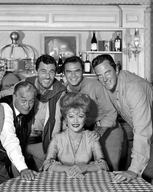 Western Tv Show Gunsmoke Cast Glossy Photo Poster Ken Curtis Burt Reynolds