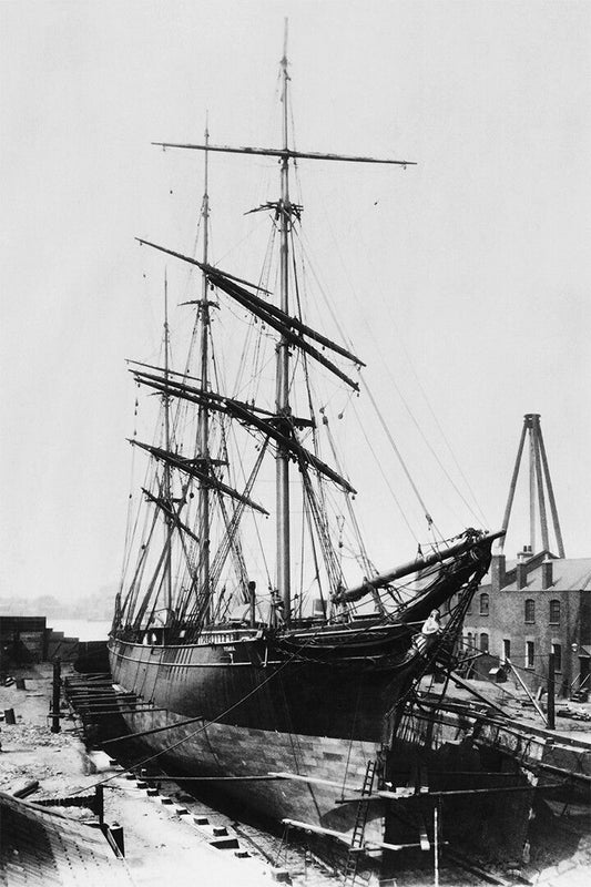 Whaling Ships Dry Sails In Dock Painting Print Jigsaw Puzzle