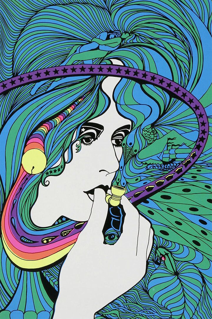 Whistling Psychedelic Music Cartoon Design Jigsaw Puzzle