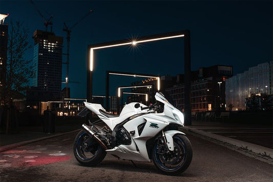 White Suzuki Gsx R1000R Speed Motorcycle Jigsaw Puzzle