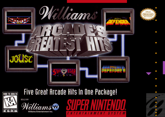Williams Arcade S Greatest Hits (Usa) Snes Print Poster