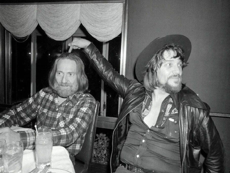 Willie Nelson & Waylon Jennings 1978 Publicity Picture Keychain Keychain Print