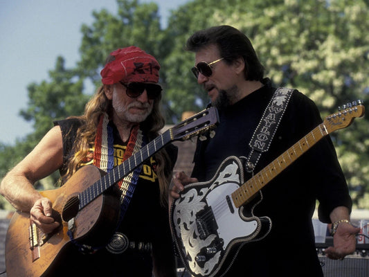 Willie Nelson & Waylon Jennings Classic Picture Magnet Magnet Print