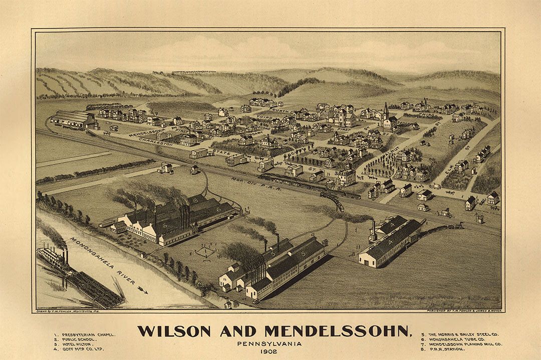 Wilson And Mendelssohn Pennsylvania 1902 Panoramic Map Jigsaw Puzzle
