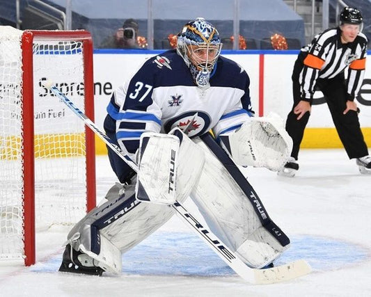 Winnipeg Jets Connor Hellebuyck Glossy Magnet Hockey Goalie Print