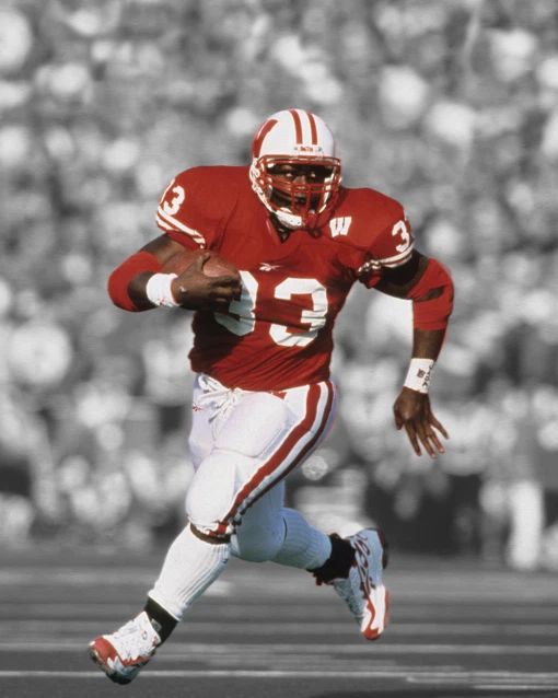 Wisconsin Badgers Ron Dayne Keychain Spotlight Print Heisman Trophy Keychain