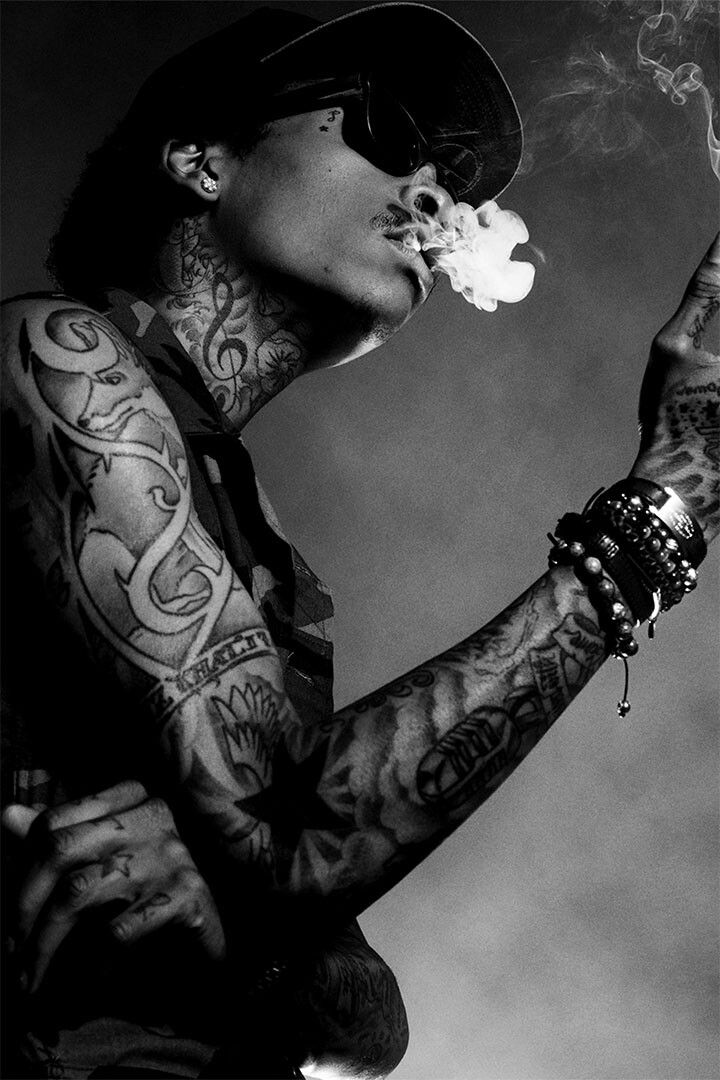 Wiz Khalifa Smoking Rap Music Singer Star Print Wall Art Home Poster