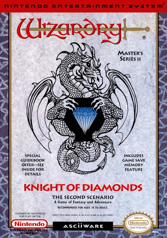 Wizardry Knight Of Diamonds (Usa) Nes Print Poster