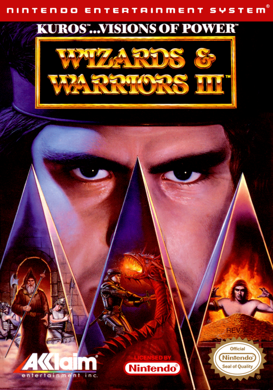 Wizards & Warriors Iii Kuros...Visions Of Power (Usa) Nes Print Poster