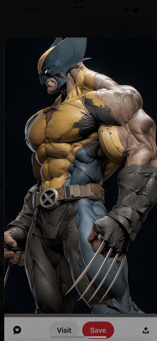 Wolverine 3D Model Print Poster