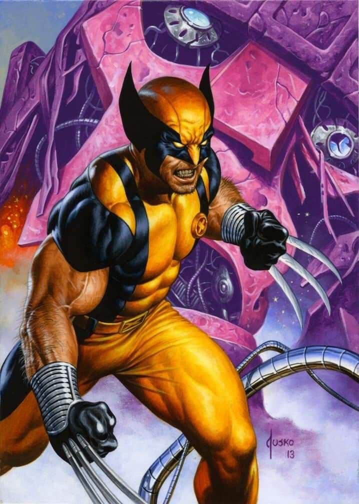 Wolverine Action Illustration (2) Print Poster