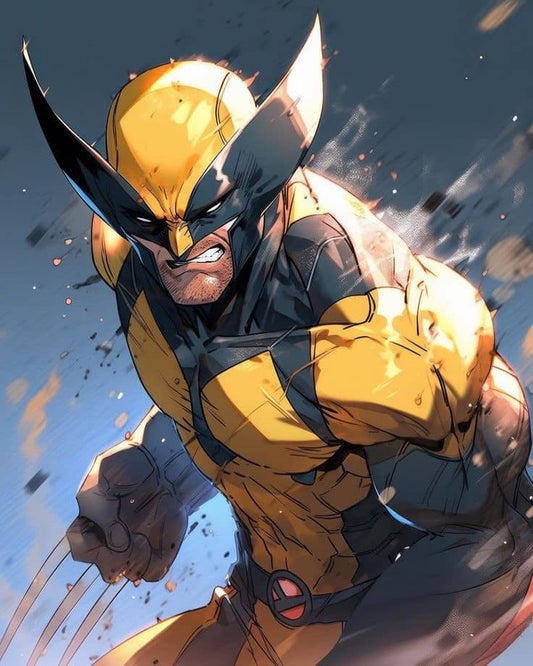 Wolverine Action Illustration (4) Print Poster