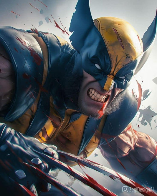 Wolverine Action Portrait (1) Print Poster