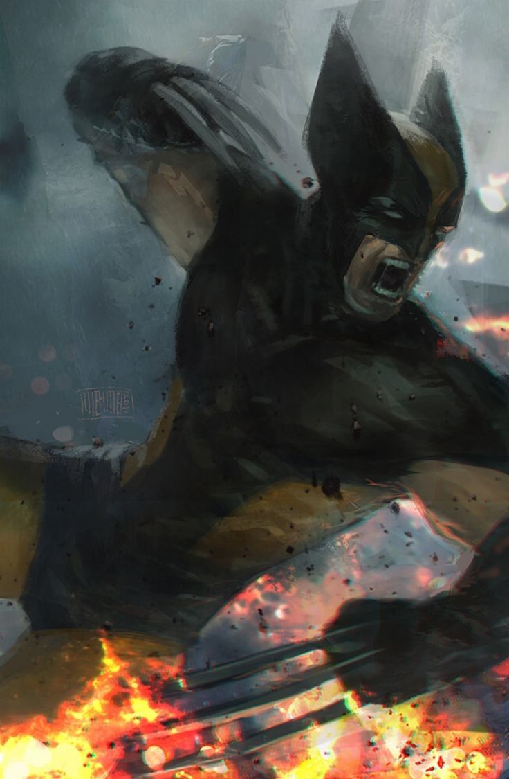Wolverine Action Portrait (11) Print Poster