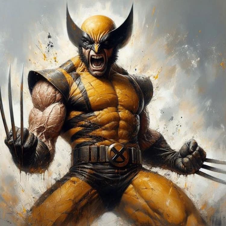 Wolverine Action Portrait (7) Jigsaw Puzzle