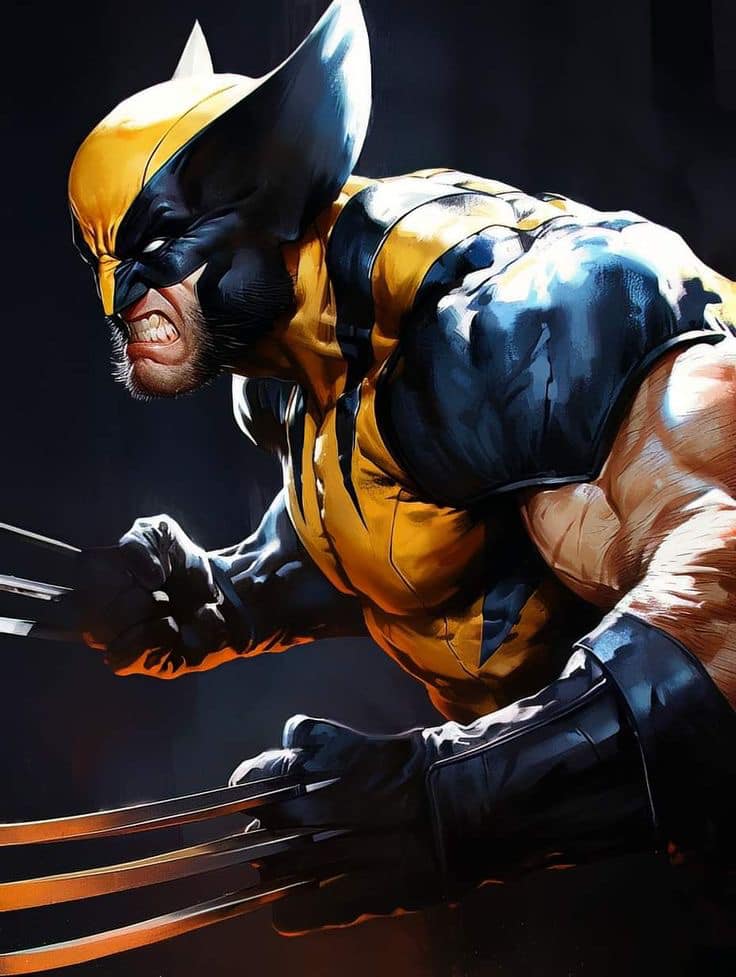 Wolverine Action Portrait (8) Jigsaw Puzzle
