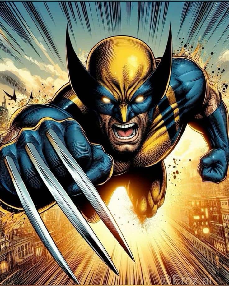 Wolverine Action Pose (10) Print Poster