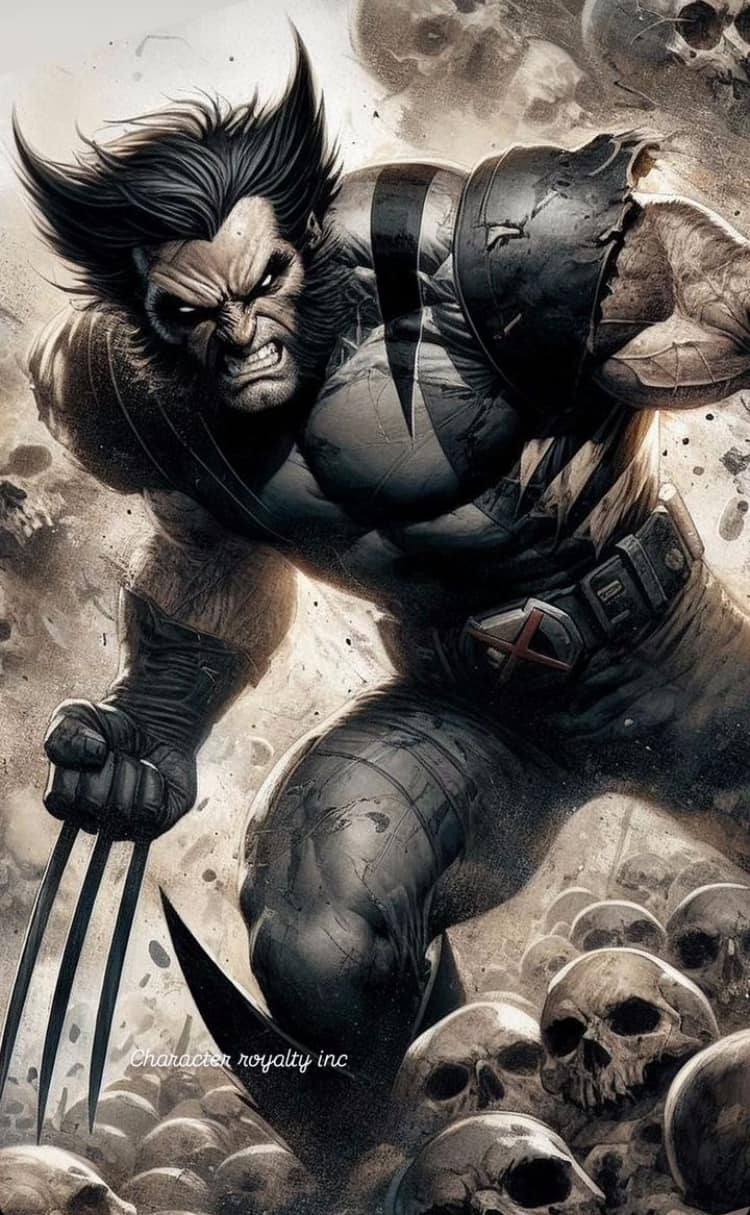 Wolverine Comic Action Skulls Jigsaw Puzzle