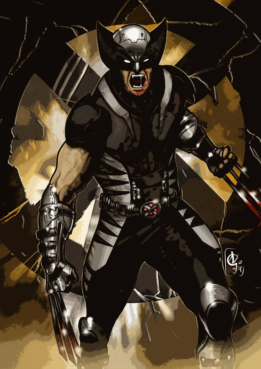Wolverine Comic Art Action Print Poster