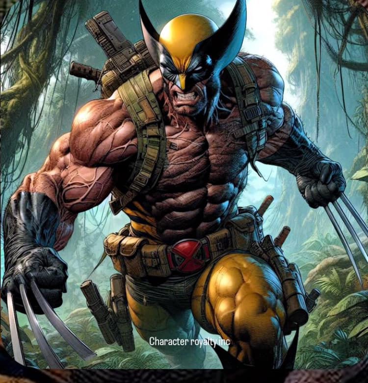 Wolverine Comic Art Jungle Print Poster