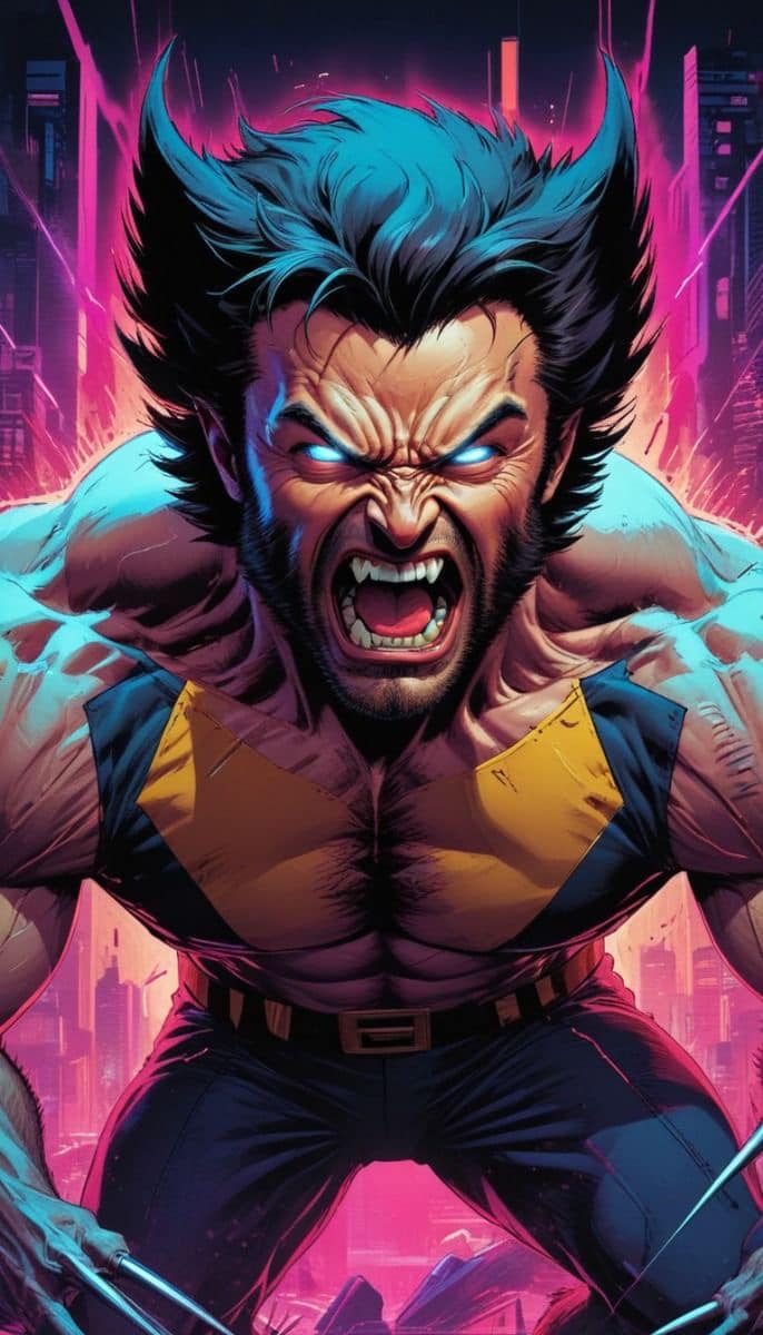 Wolverine Comic Art Portrait (2) Jigsaw Puzzle