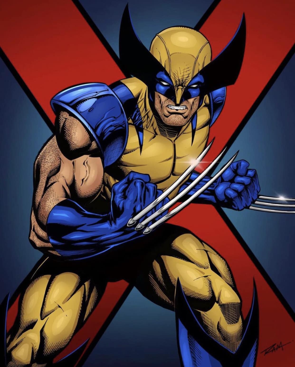 Wolverine Comic Art (3) Print Poster