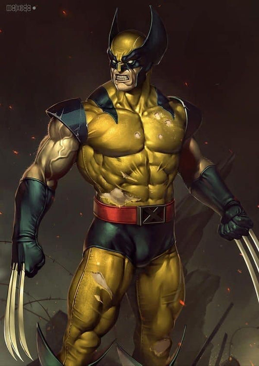 Wolverine Comic Character Portrait Print Poster