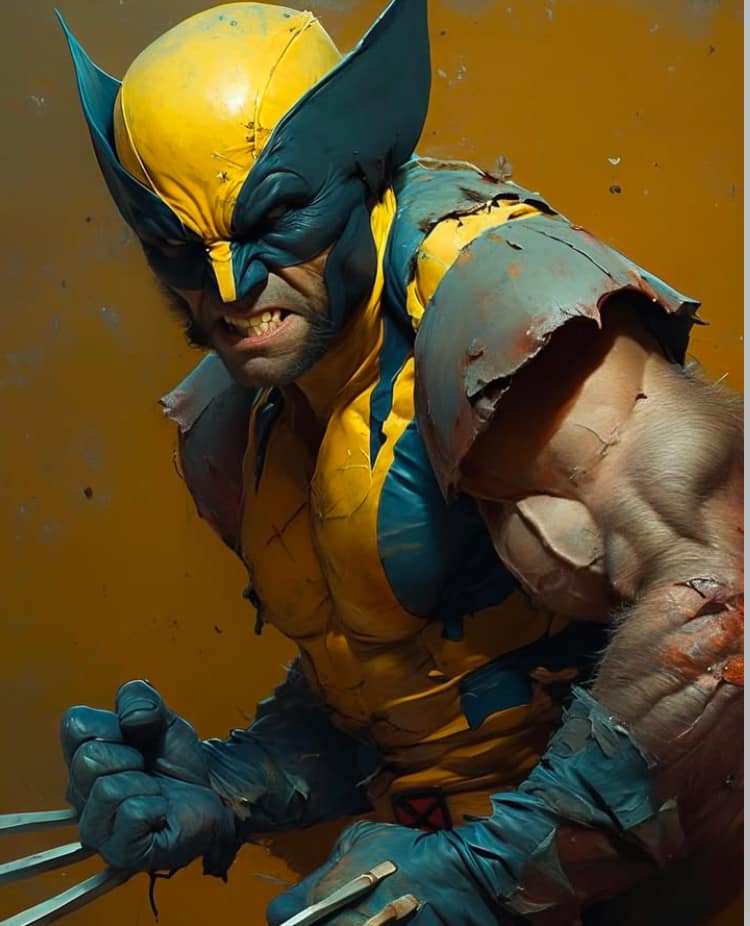 Wolverine Cosplay Action Pose Print Poster