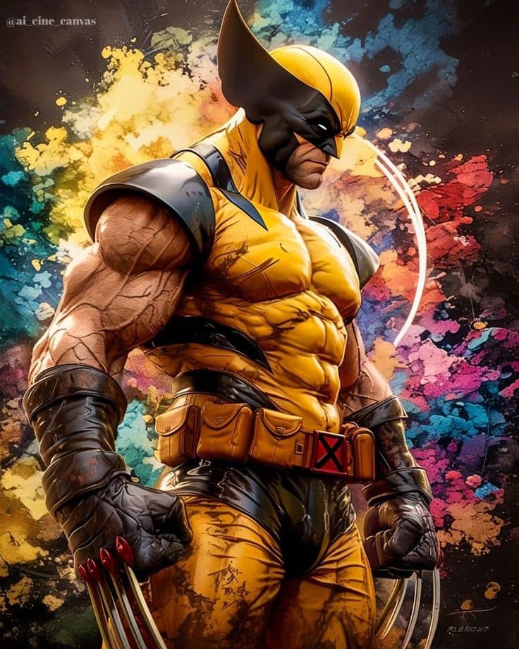 Wolverine Illustration Portrait Print Poster