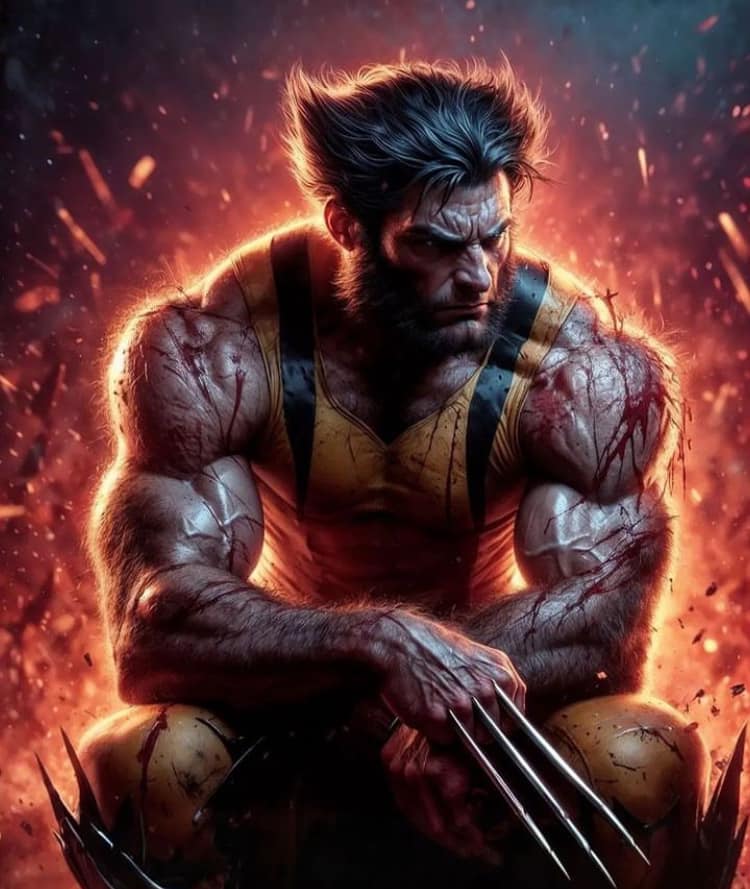 Wolverine Portrait Action Scene Jigsaw Puzzle