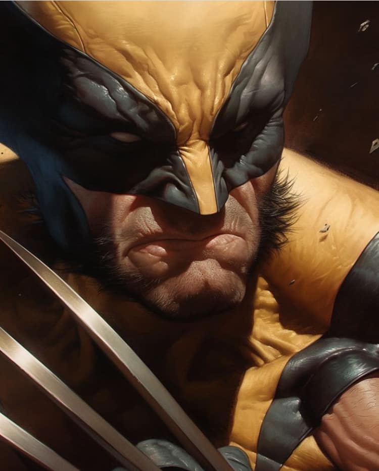 Wolverine Portrait Action (2) Jigsaw Puzzle