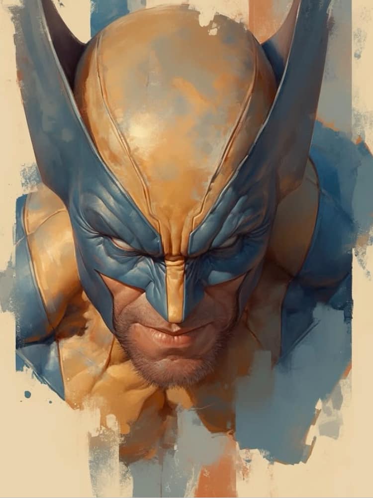 Wolverine Portrait Art Print Poster