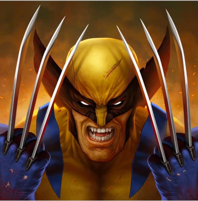 Wolverine Portrait Claws Attack Print Poster