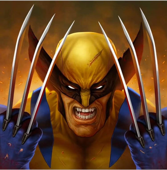 Wolverine Portrait Claws Attack Print Poster