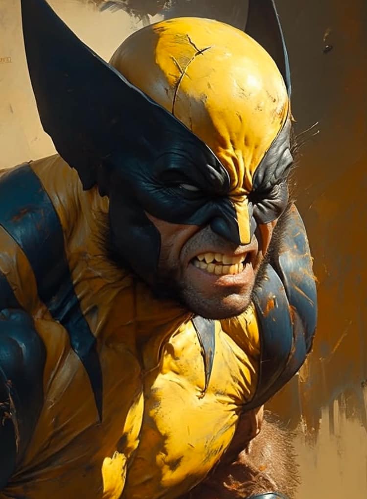 Wolverine Portrait Ferocious Expression Jigsaw Puzzle