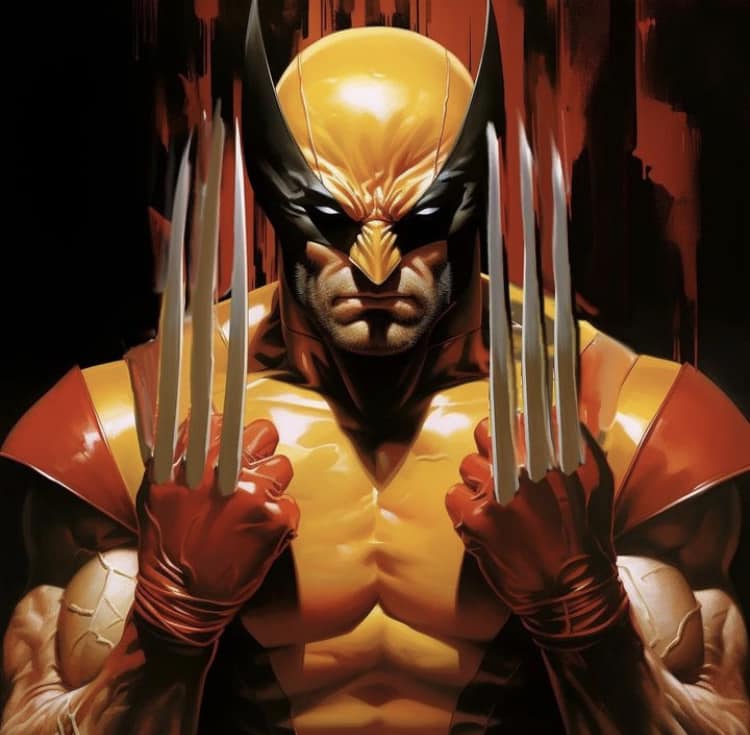 Wolverine Portrait Heroic Print Poster